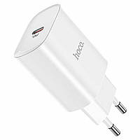 Мережевий зарядний пристрій HOCO N14 Smart Charging single port PD20W charger White