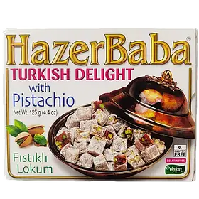 Рахат Лукум Hazer Baba Turkish Delight Pistachio Lokum 125g