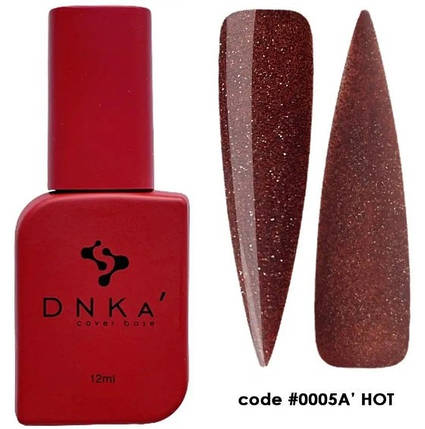 База камуфлююча DNKa Cover Base 0005A' Hot червоний із золотим шиммером 12 мл, фото 1