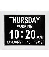 Годинник із цифровим денним календарем найновішої версії 12 варіантів будильника, (8 дюймів)
