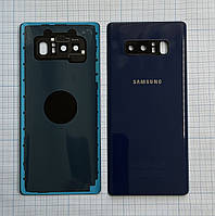 Задняя крышка Samsung N950 Note 8 со стеклом камеры, синяя