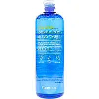 Антивіковий зволожувальний тонер для обличчя FarmStay Collagen Water Full Moist All Day Toner з колагеном, 500