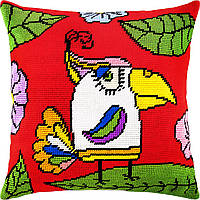 Набір для вишивання декоративної подушки Чарівниця Папуга 40×40 см V-102 UL, код: 7243056