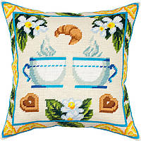 Набір для вишивання декоративної подушки Чарівниця Чай з лимоном 40×40 см V-338 UL, код: 7243285