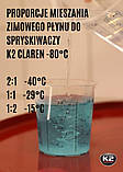 Зимовий омивач лобового скла, концентрат K2 CLAREN 80°C 1л, фото 5