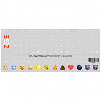 Наклейка на клавіатуру SampleZone прозора, білий (SZ-N-W) sl