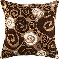 Набір для вишивання декоративної подушки Чарівниця Капучино 40×40 см V-106 BM, код: 7243060