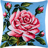 Набір для вишивання декоративної подушки Чарівниця Троянда 40×40 см Z-35 BM, код: 7243375