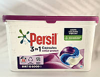 Капсулы для стирки цветных вещей Persil Color protect 3 in 1 caps 38 штук