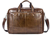 Мужская кожаная сумка Vintage 14769 Коричневая lk