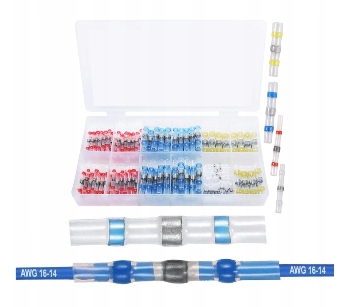 Термоусадкові з'єднувачі з оловом 250 ел. Vorfal V09126, фото 1