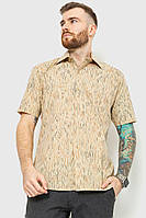 Рубашка мужская с принтом бежево-коричневый 167R971 Ager XL ET, код: 8230062