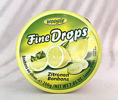 Zitronen Bonbons Fine Drops Льодяники зі смаком лимона Woogie 200 гр Австрія