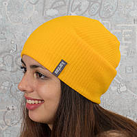 Вязаная шапка КАНТА размер универсальный 50-60, желтый (OC-742) lk