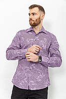 Рубашка мужская с принтом Сиреневый 131R148955 Ager (93559_93563) M ET, код: 8322491