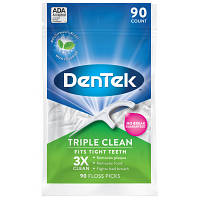 Флосс-зубочистки DenTek Тройное очищение 90 шт. (047701000816) sl