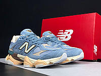 Женские стильные легкие кроссовки демисезонные New Balance 9060 голубые, новинка качественные