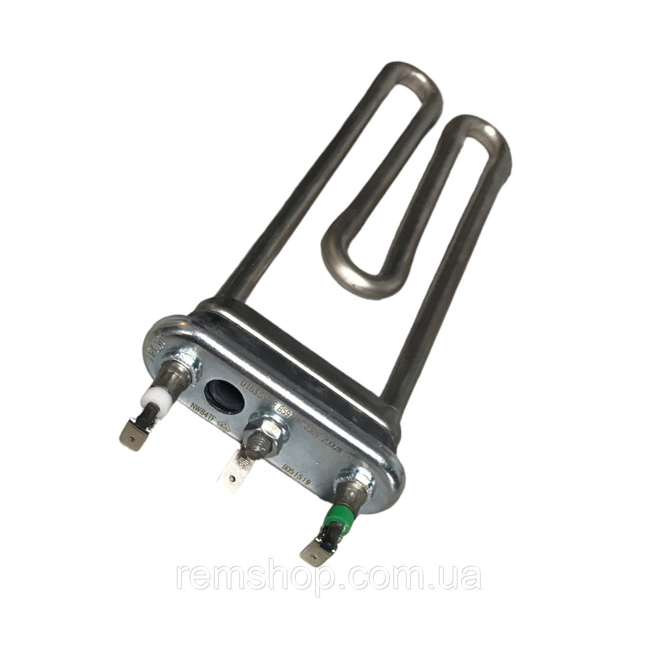 ТЕН IRCA 2000W для пральної машини Bosch 00267512 з отв. під датчик