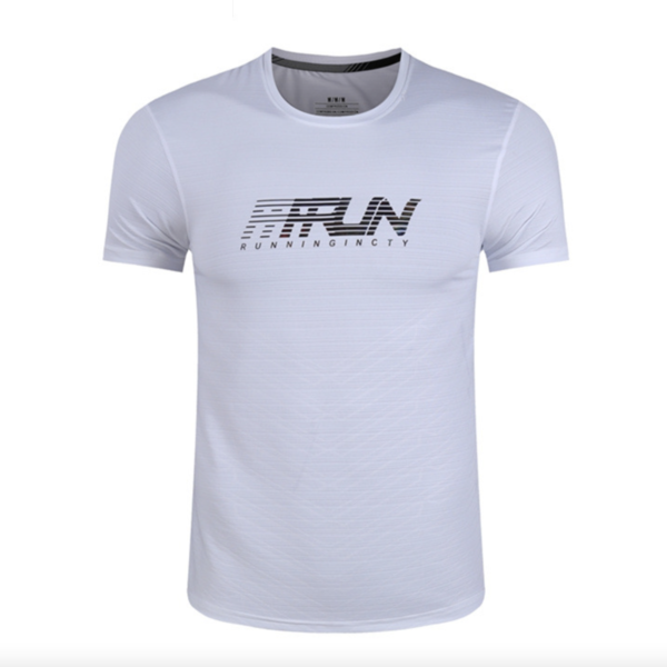 Спортивна футболка чоловіча швидковисихна FFRUN білий, фото 1