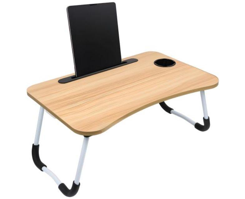 Столик для сніданку складаний переносний 60 х 40 х 30 см дерево, фото 1