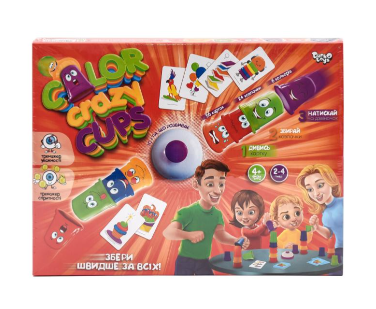 Настільна гра Danko Toys Color Crazy Cups 2-4 гравці для всієї родини