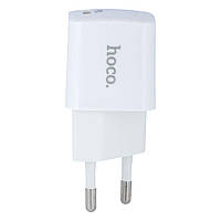 Мережевий зарядний пристрій Hoco N10 PD 20 W Type C to Lightning Білий колір ET, код: 7011008