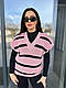 Стильна в'язана жилетка в смужку хіт продажів 2024, фото 4