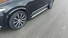 Бокові пороги Shining (2 шт. Алюміній) для Volvo XC90 2015- рр, фото 3