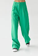 Женские свободные брюки со стрелками QU STYLE - зеленый цвет, XS/S (есть размеры) lk