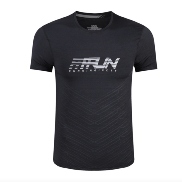 Спортивна футболка чоловіча швидковисихна S FFRUN чорний, фото 1