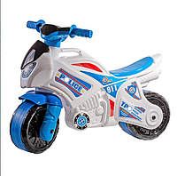 Мотоцикл-толокарь "Police", Техно 5125 белый с синим new