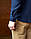 Стильна чоловіча вишита сорочка на темно-синьому льоні., фото 5
