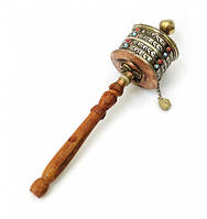 Молитовний барабан на ручці мідь латунь №4