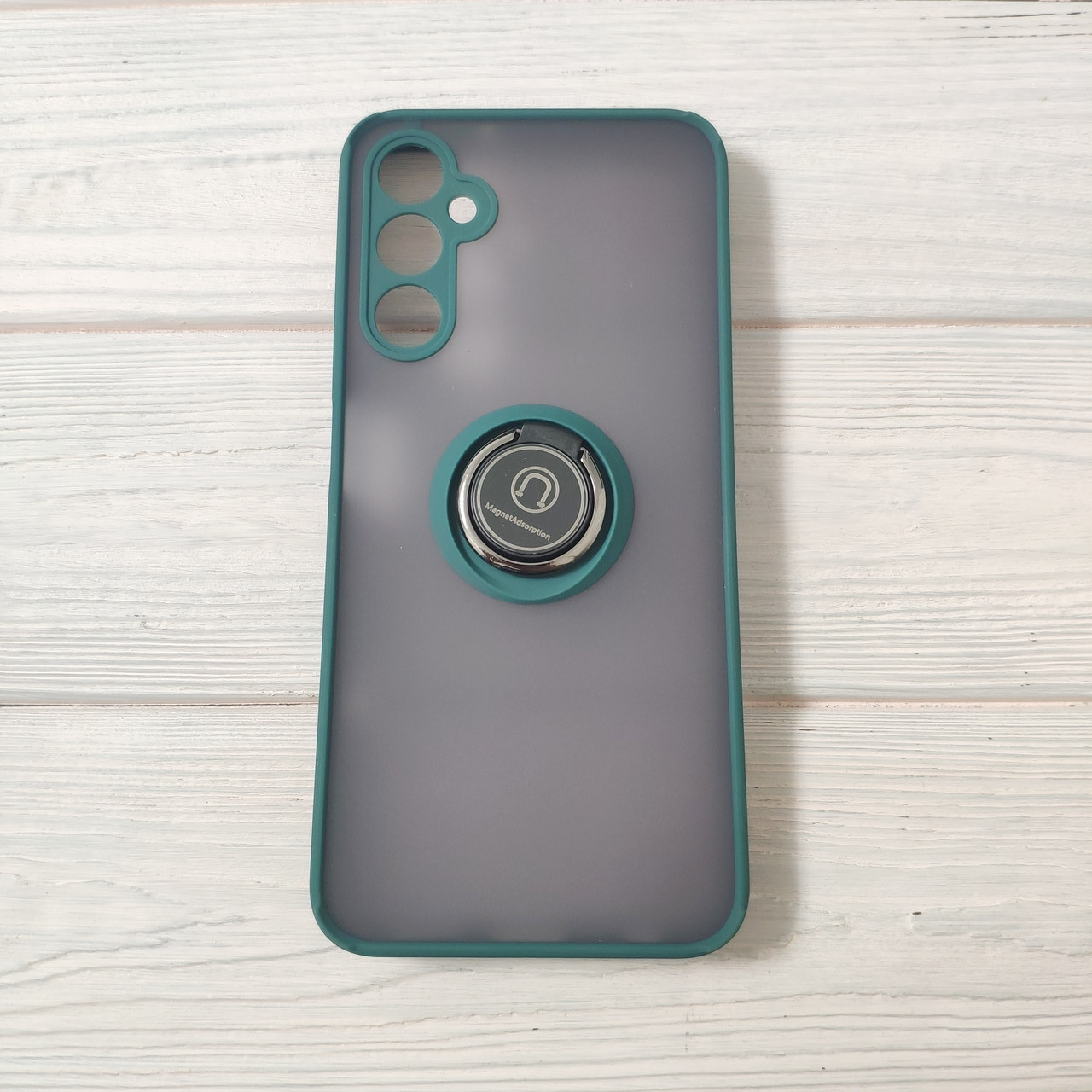 Чехол Armor Ring для Samsung Galaxy A05S / A057 противоударный c кольцом Изумрудный