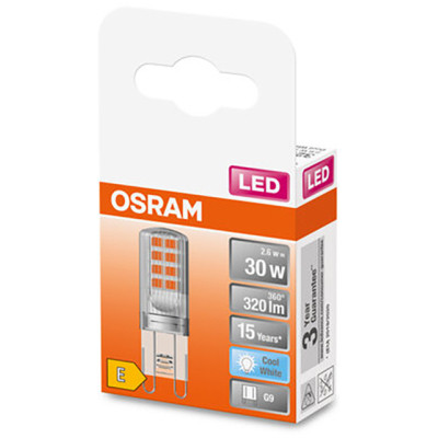 Лампочка Osram LED PIN30 2,6W/840 230V CL G9 (4058075432369) sl - фото 5 - id-p2175958782