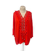 Блузка стильна Unika, червона, легка, Розмір 16 (L), Відмінний стан
