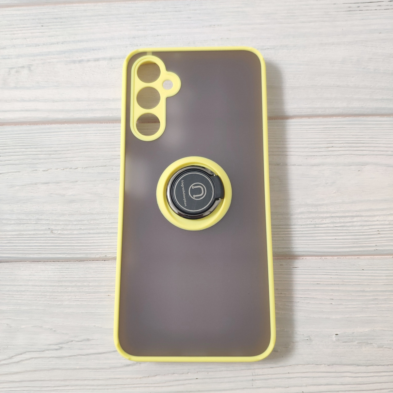 Чехол Armor Ring для Samsung Galaxy A05S / A057 противоударный c кольцом Желтый