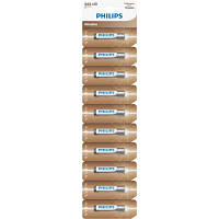 Батарейка Philips AАА Entry Alkaline, щелочная, лента 10 шт (LR03AL10S/10) sl