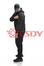 Куртка ESDY Softshell софтшел, тактична 01 Чорна, фото 2