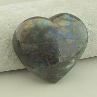 Сердце Лабрадор натуральный минерал, размер 70x65мм.