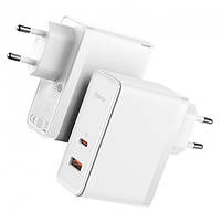 Зарядний пристрій Baseus GaN5 Pro Fast Universal USB-A/USB-C 100W white, фото 6