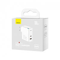 Зарядний пристрій Baseus GaN5 Pro Fast Universal USB-A/USB-C 100W white, фото 7