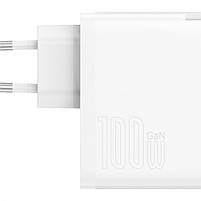 Зарядний пристрій Baseus GaN5 Pro Fast Universal USB-A/USB-C 100W white, фото 4