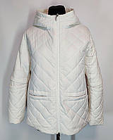 Куртка белая молочная демисезонная Lusskiri 6615