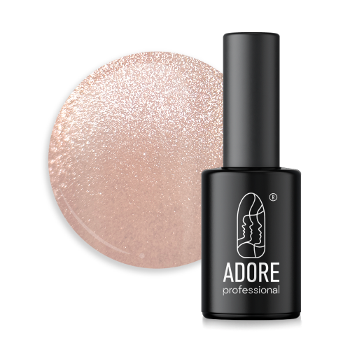 Гель-лак для нігтів Adore professional "котяче око" е-03, персиково-бежевий, 8 мл