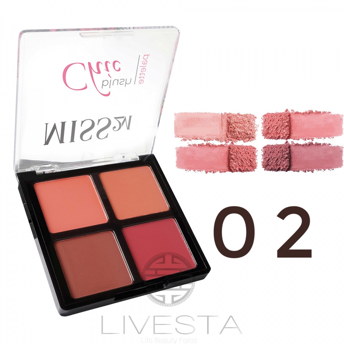 Палетка рум'ян MISS2M Chic 18 г