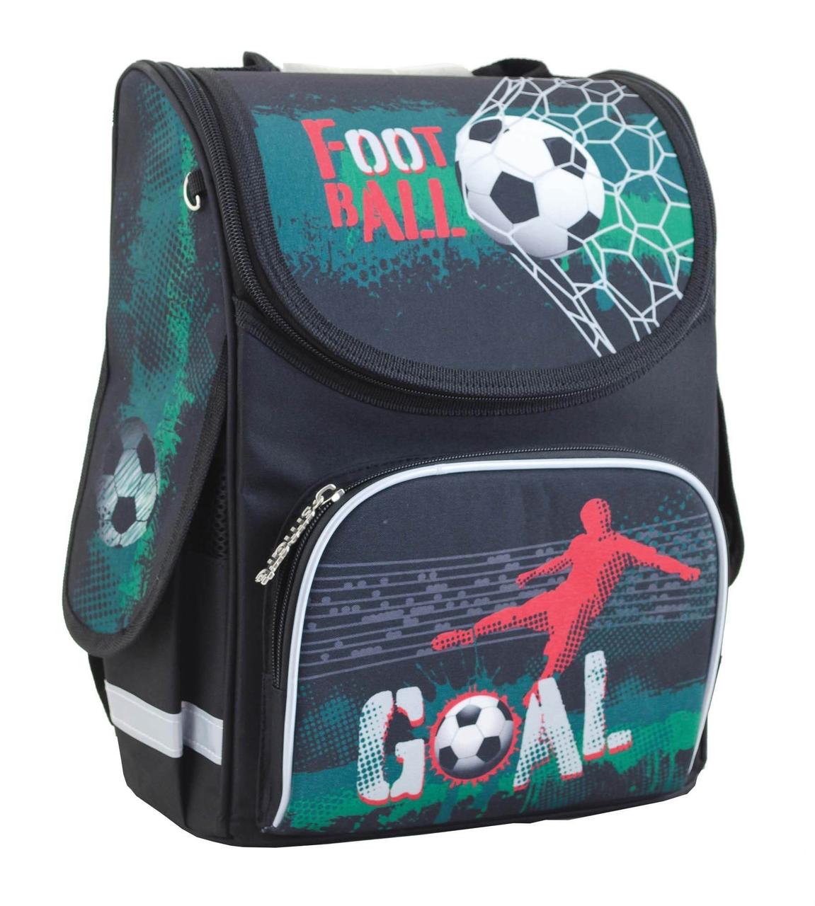 Рюкзак шкільний каркасний  Smart PG-11 Green football, 34*26*14 (553419)