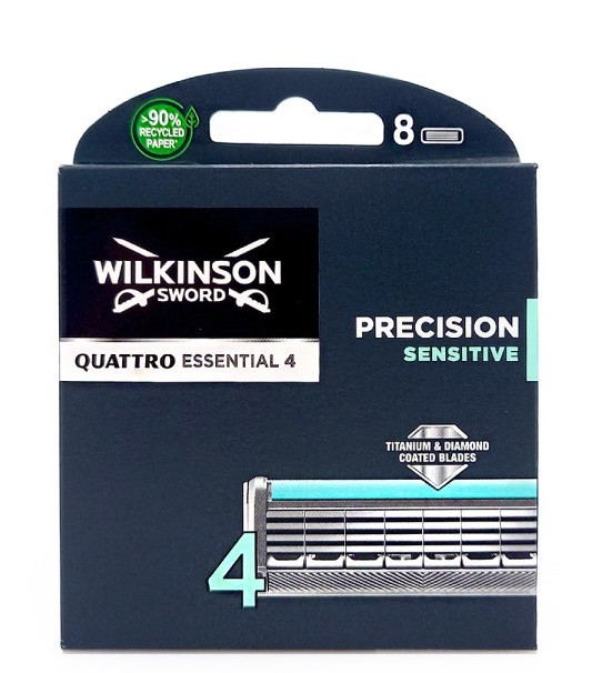 Картриджи для бритья Wilkinson Sword Quattro Essential 4 Precision Sensitive 8 шт - фото 1 - id-p2176009438