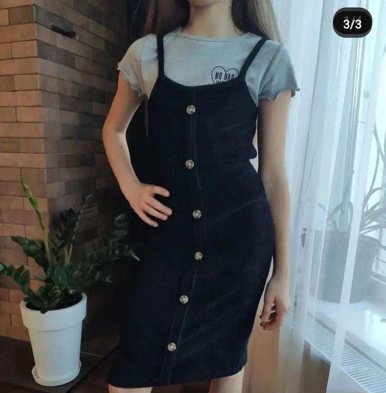 Комплект на дівчинку футболка і сарафан Primark Розміри 152,158, фото 1