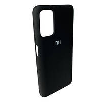Чехол для Xiaomi Poco M3 Silicone Case (чёрный цвет) с микрофиброй